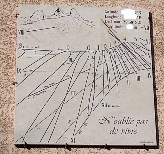 Cadran solaire réalisé par Philippe Langlet